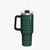 Stewart Hunting Modern Tartan Crest 40 oz Insulated Tumbler with Handle